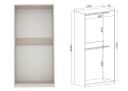 Marmex Möbel Kleiderschrank TRES 01 Moderner offener Kleiderschrank beige/grau Bild 1