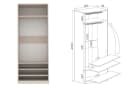 Marmex Möbel Schrank-Set TRES SET B Offener Garderobenschrank Beige/Grau Bild 4