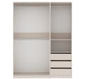 Marmex Möbel Garderobenschrank TRES H Eckgarderobe Beige/Grau mit Schubladen Bild 1