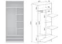 Marmex Möbel Kleiderschrank TRES 02B Offener Garderobenschrank Weiß Bild 1