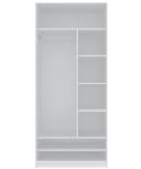Marmex Möbel Kleiderschrank TRES 02B Offener Garderobenschrank Weiß Bild 2
