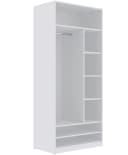 Marmex Möbel Kleiderschrank TRES 02B Offener Garderobenschrank Weiß Bild 3