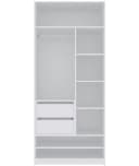 Marmex Möbel Garderobenschrank TRES 13B Weiß Modern Bild 2