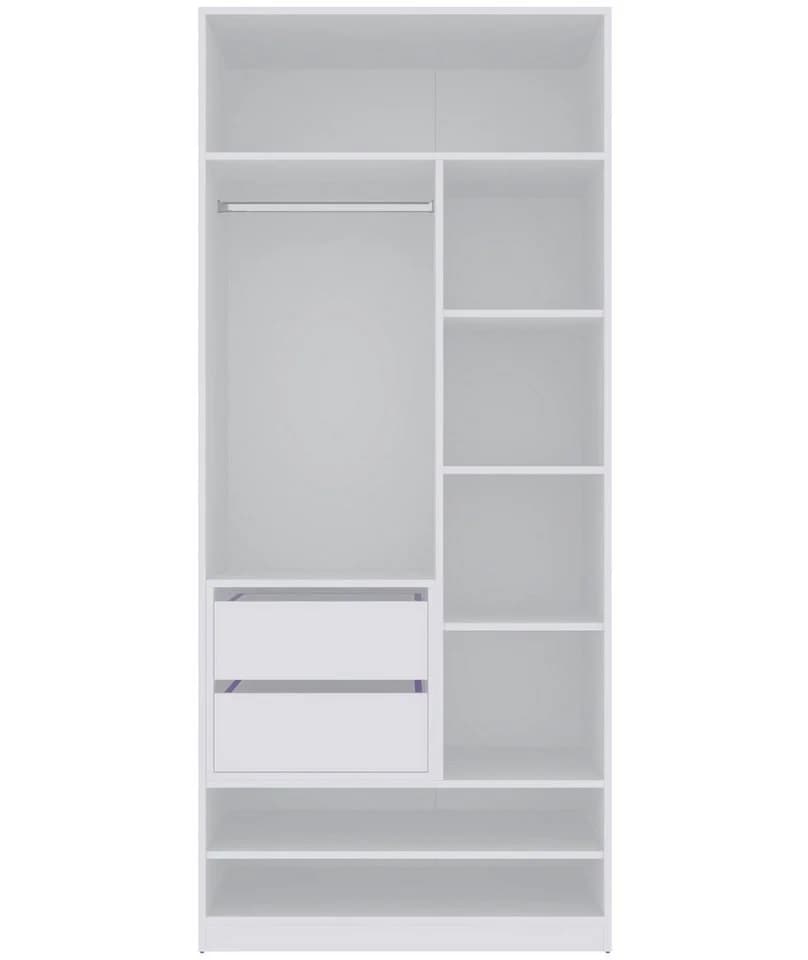 Marmex Möbel Garderobenschrank TRES 13B Weiß Modern - Bild 2