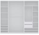 Marmex Möbel Schrank-Set TRES F/B Weiß Offener Kleiderschrank mit Schubladen Bild 2