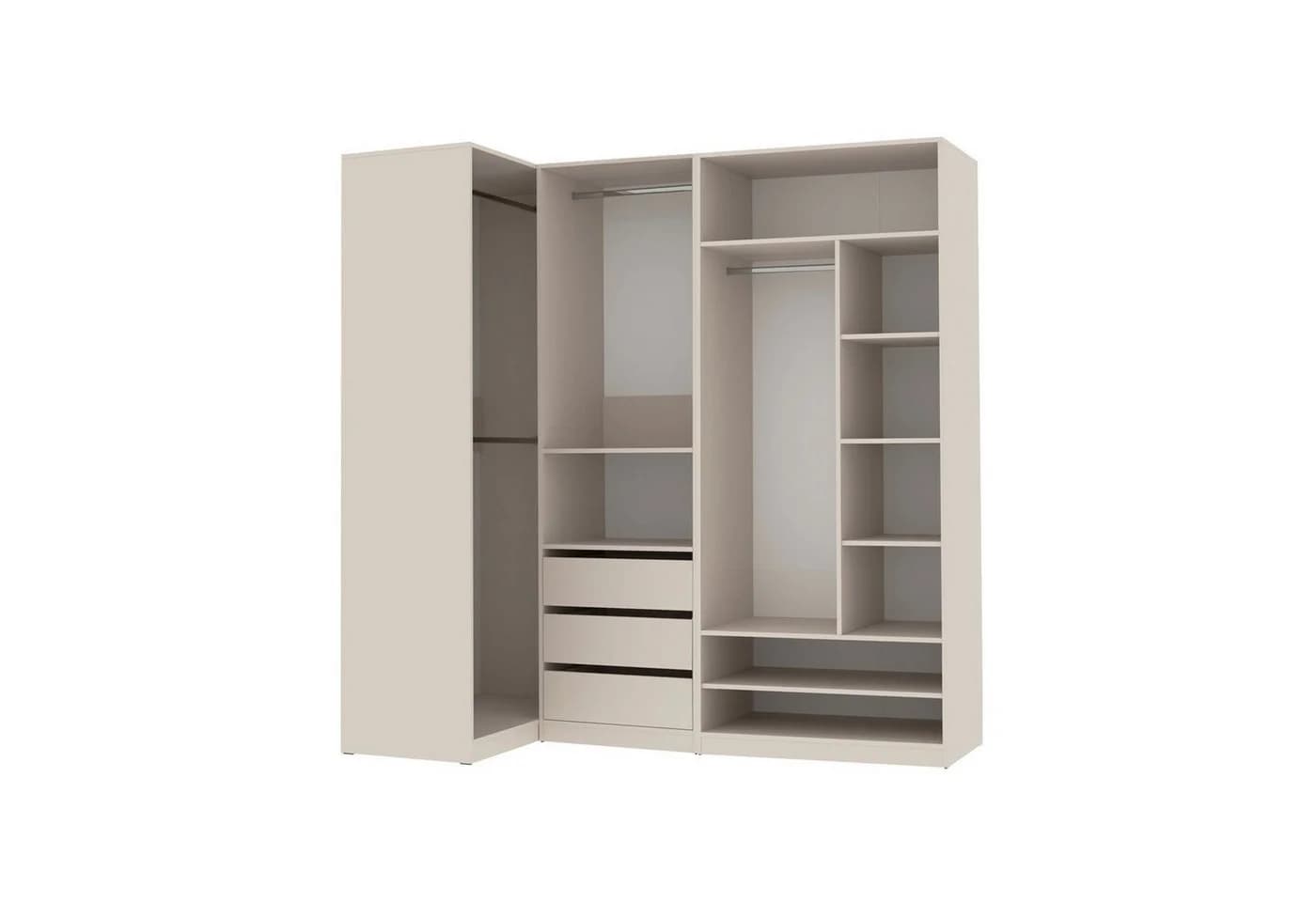 Marmex Möbel Mehrzweckschrank TRES SET P 3-tlg. Beige/Grau - Bild 2