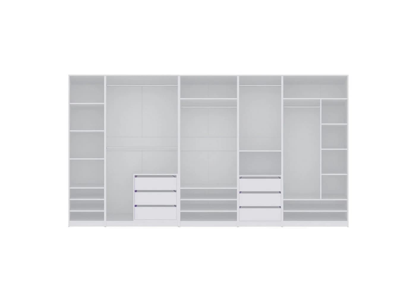 Marmex Möbel Schrank-Set TRES SET R/B Weiß 6-teilig - Bild 2