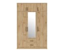 Marmex Garderobenschrank SMART 2+Spiegel/N Schwarz 150x230x56 cm Bild 2