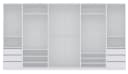 Marmex Möbel Schrank-Set TRES SET S/B offener Kleiderschrank Eckgarderobe Ankleidezimmer, 5-St, 6 Schubladen, 6 Kleiderstangen Bild 2