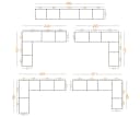Marmex Möbel Schrank-Set TRES SET S/B offener Kleiderschrank Eckgarderobe Ankleidezimmer, 5-St, 6 Schubladen, 6 Kleiderstangen Bild 5