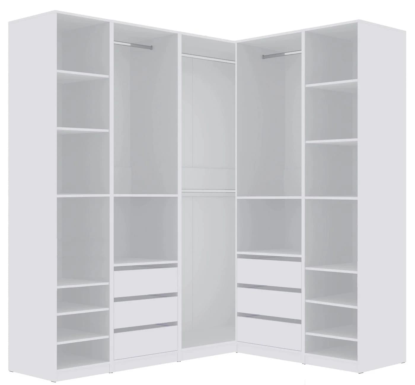 Marmex Möbel Garderobenschrank TRES SET U/B Schrank Set begehbarer Kleiderschrank Ankleidzimmer