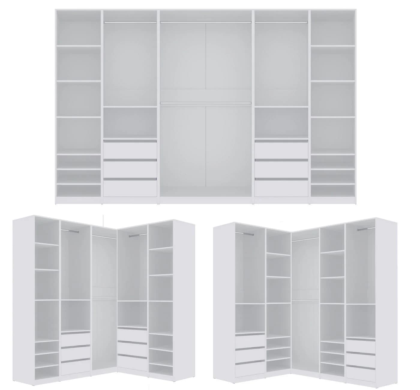 Marmex Möbel Garderobenschrank TRES SET U/B Schrank Set begehbarer Kleiderschrank Ankleidzimmer - Bild 3