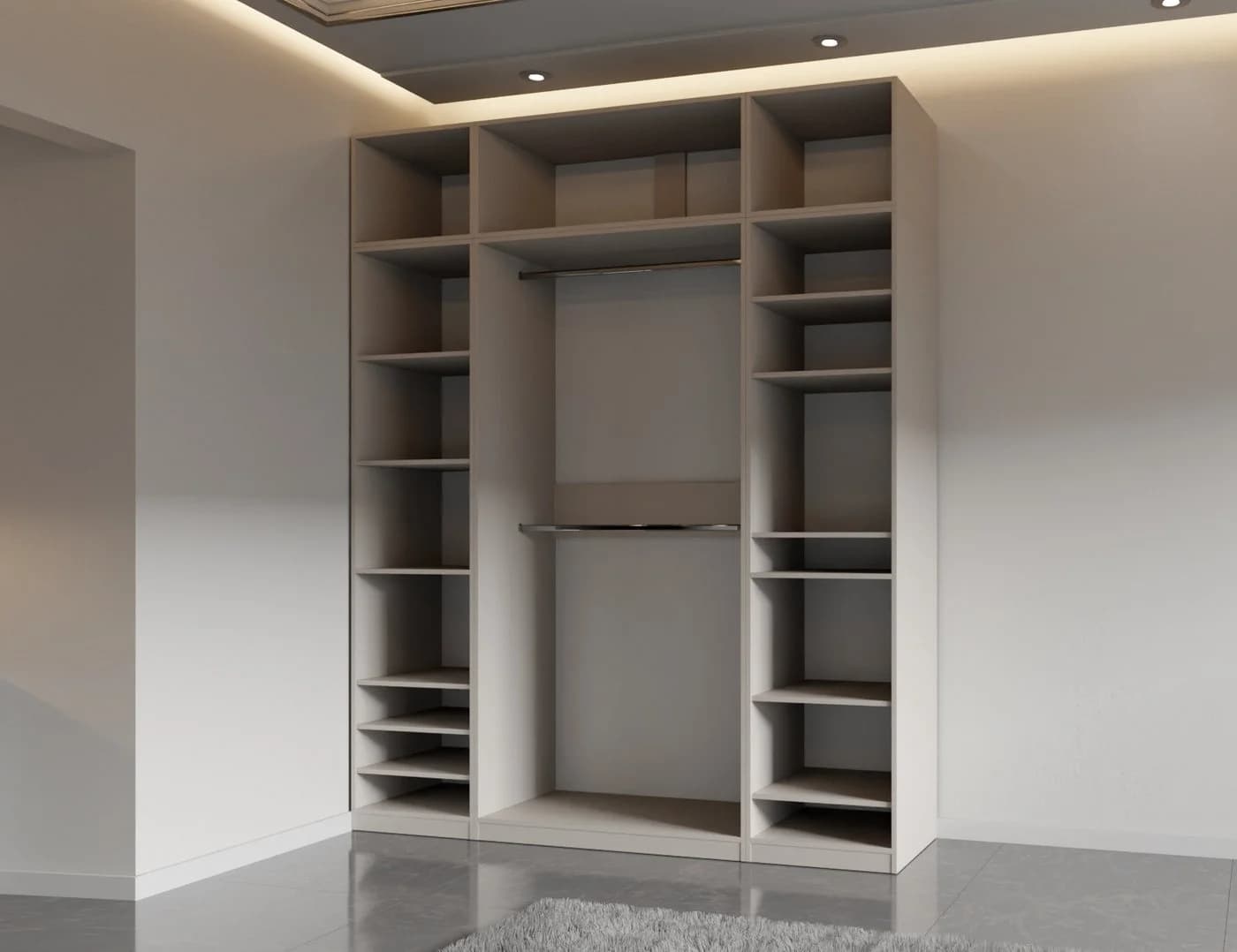 Marmex Möbel Garderobenschrank TRES SET G/N Beige/Grau - Bild 2