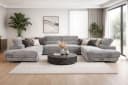Labett Wohnlandschaft GUSTAVO U-Form Cordsofa mit Schlaffunktion Bild 2