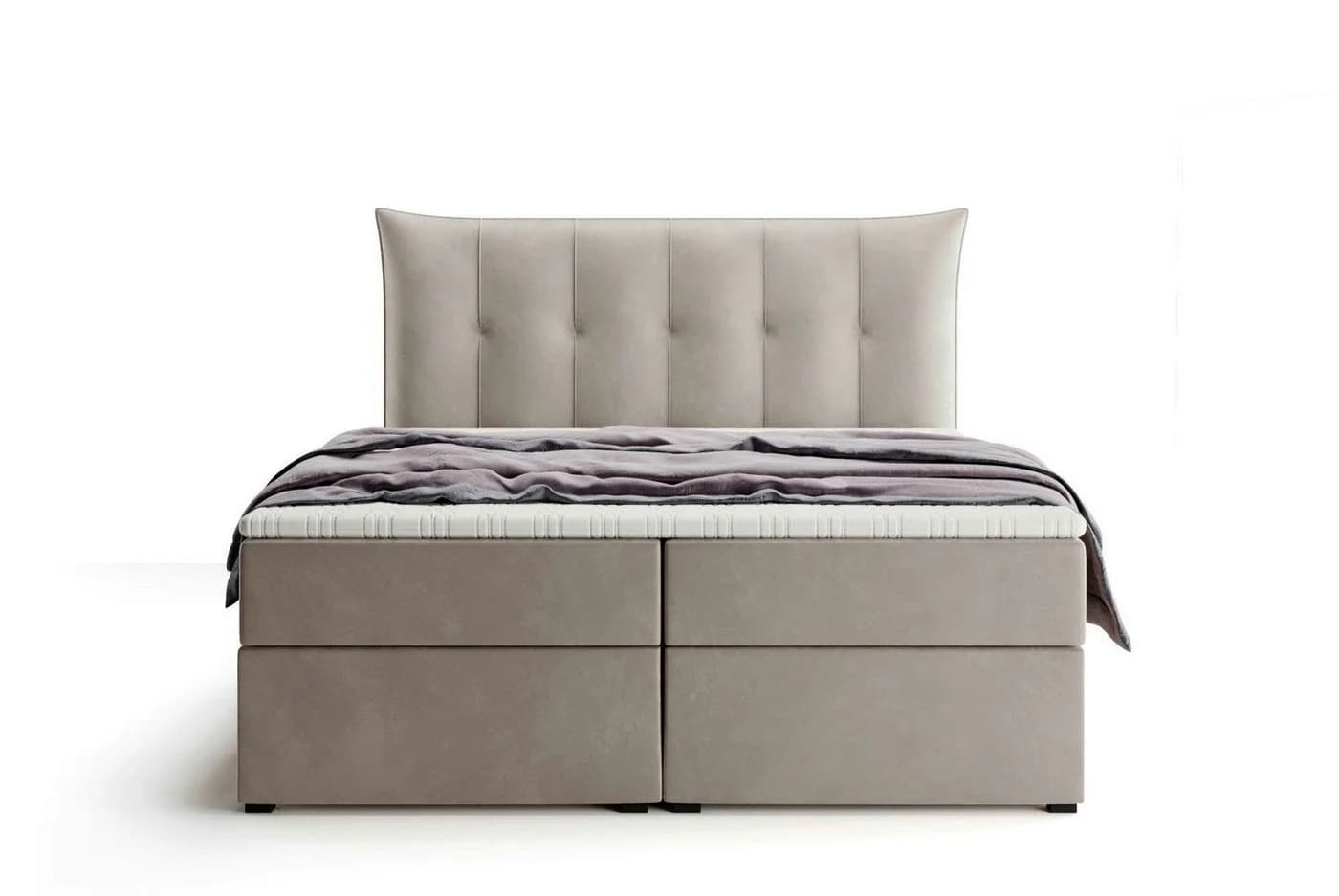 Labett Boxspringbett mit Bettkasten & Topper Beige - Bild 2