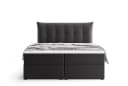 Labett Boxspringbett mit Bettkasten & Topper grau Bild 2