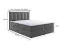 Labett Boxspringbett mit Bettkasten & Topper grau Bild 4