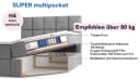 Labett Boxspringbett mit Bettkasten & Topper grau Bild 5