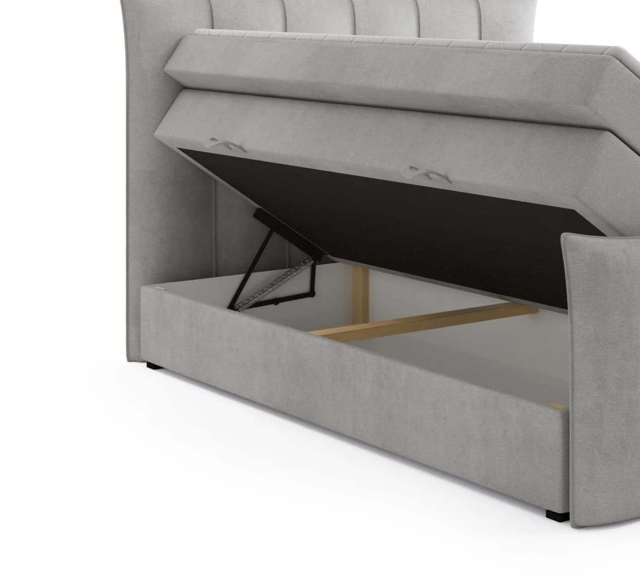 Labett Boxspringbett IGANTE KING mit Bettkasten und Doppelmatratze Grau - Bild 4