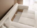 Labett Ecksofa PIANO L-Form mit Schlaffunktion & Bettkasten Creme Bild 5