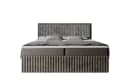 Labett Boxspringbett CLEO Grau mit Bettkästen und Topper Bild 1