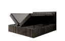 Labett Boxspringbett CLEO Grau mit Bettkästen und Topper Bild 4