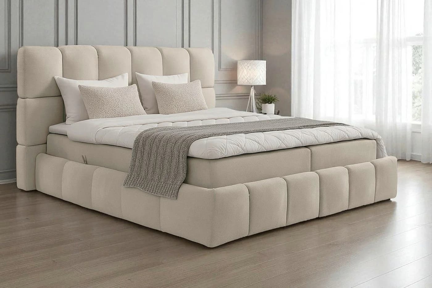 Labett Boxspringbett AURA Bubble Boucle Bett mit Stauraum - Bild 2