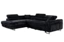 Labett Ecksofa GUSTAVO Schwarz mit Schlaffunktion & Bettkasten Bild 1