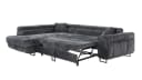 Labett Ecksofa GUSTAVO Schwarz mit Schlaffunktion & Bettkasten Bild 4