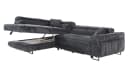Labett Ecksofa GUSTAVO Schwarz mit Schlaffunktion & Bettkasten Bild 5