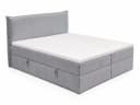 Labett Boxspringbett LEVI mit Bettkasten, Matratze & Topper grau Bild 1