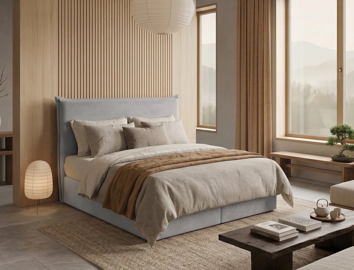 Labett Boxspringbett LEVI mit Bettkasten, Matratze & Topper grau - Bild 2
