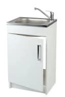 STAMAR Spülenschrank 50 cm Weiß mit Spüle und Armatur Bild 1
