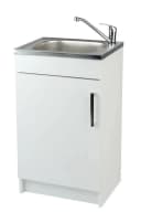 STAMAR Spülenschrank 50 cm Weiß mit Spüle und Armatur Bild 2
