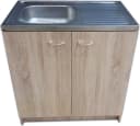 STAMAR Spülenschrank 80cm Sonoma Eiche mit Edelstahl-Spüle Bild 1