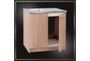 STAMAR Spülenschrank 80cm Sonoma Eiche mit Edelstahl-Spüle Bild 4