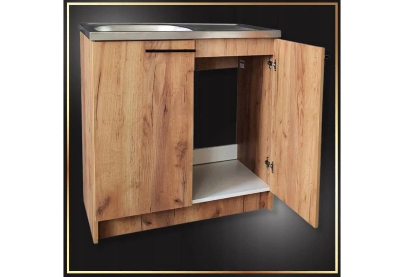 STAMAR Spülenschrank 80cm Eiche Gold mit Spüle - Bild 3