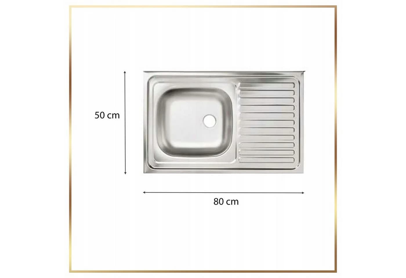 STAMAR Spülenschrank 80cm Eiche Gold mit Spüle - Bild 5