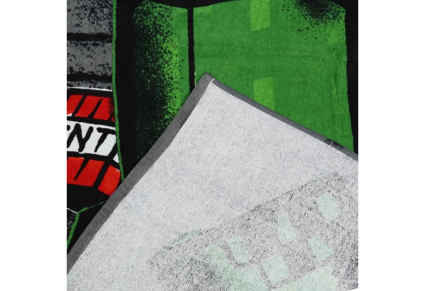 Minecraft Badetuch 100% Baumwolle Grau/Grün mit Creeper Motiv - Bild 4