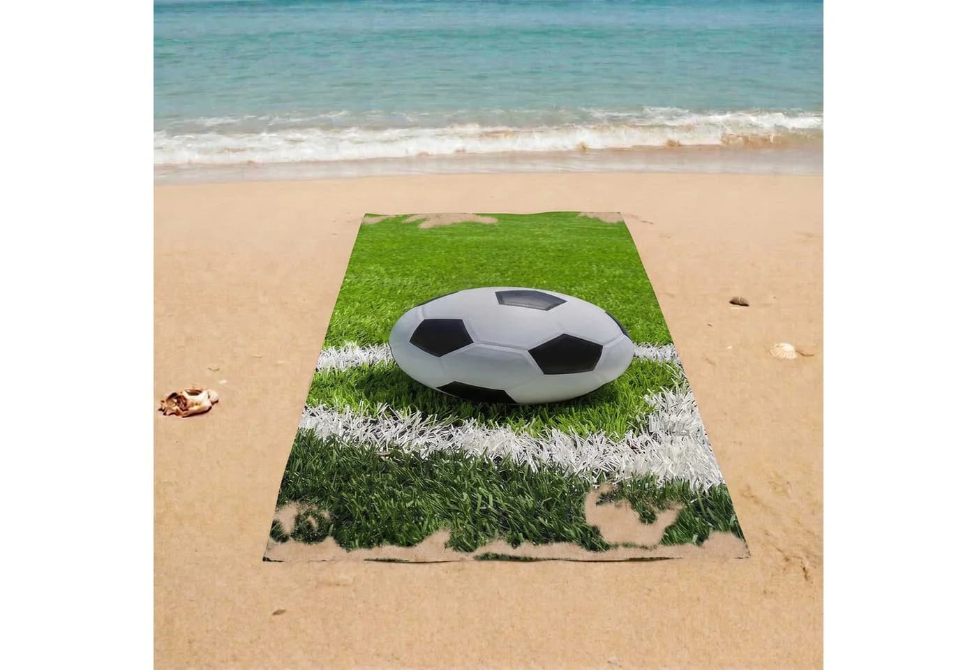 Sarcia.eu Badetuch Fußball-Motiv 100% Baumwolle - Bild 4
