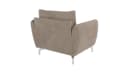 S-Style Möbel Sessel Benita Dunkelbeige Mikrofaser Metallfüße Bild 3