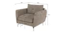 S-Style Möbel Sessel Benita Dunkelbeige Mikrofaser Metallfüße Bild 4