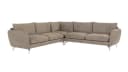 S-Style Möbel Ecksofa Benita Dunkelbeige Silber Metall Füße Bild 1
