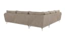S-Style Möbel Ecksofa Benita Dunkelbeige Silber Metall Füße Bild 3