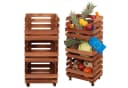 Modo24 Küchenregal Modular Holzregal für Gemüse Obst auf Rollen Bild 2