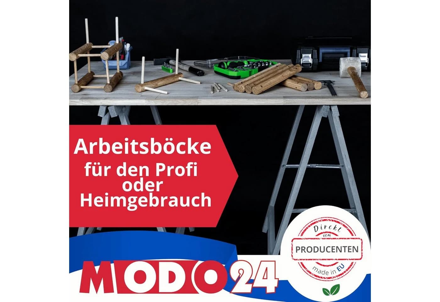 Modo24 Holzbock Sägebock Kiefernholz Braun - Bild 4