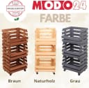 Modo24 Küchenregal Modular Holzregal auf Rollen Stapelbar Braun Grau Bild 5