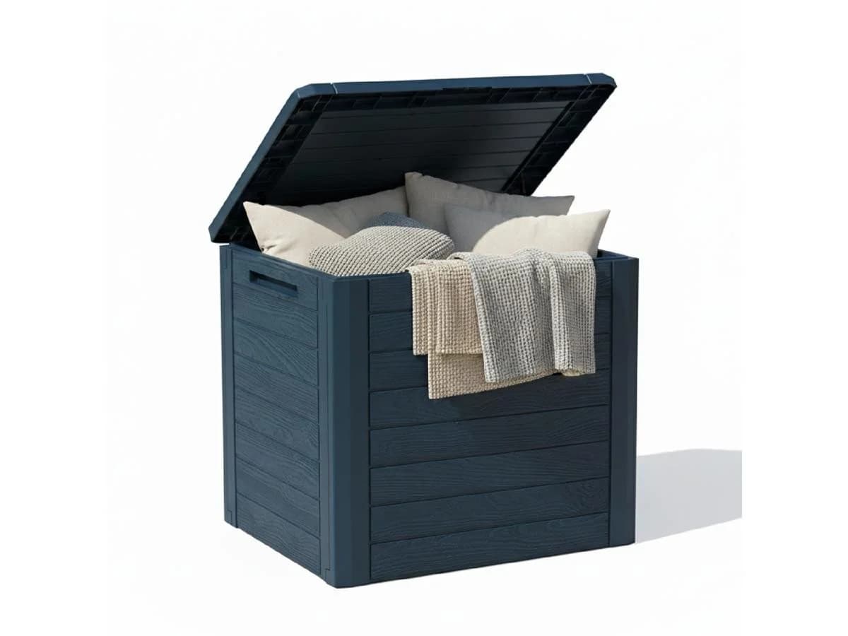 Prosperplast Woodebox Aufbewahrungsbox 140L Anthrazit Kunststoff Holzoptik - Bild 3