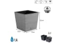 Prosperplast Blumentopf Furu Square Low Grau Kunststoff Bild 1