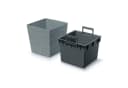 Prosperplast Furu Square Low Blumentopf Grau Kunststoff UV-beständig Bild 1
